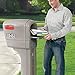Step2 MailMaster Plus Mailbox & Post, Weather Resistant, Large Outdoor Mailboxes, Made of Durable Plastic, Easy to Install, Flag Included, Stone Gray