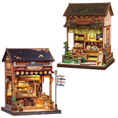 Book Nook maquette DIY japonaise en lot de 2, le cadeau idéal pour amateur de puzzle