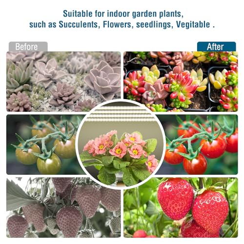 Mosthink F4 FULL SEPECTRUM Led Grow Light Strips For Indoor Plants Full Spectrum, 4 Packs Grow Light With Auto Timer 3/6/12H, Dimmable Sunlike Grow Lamp For Indoor Greenhouse,Seedling,432 Leds thumb #4