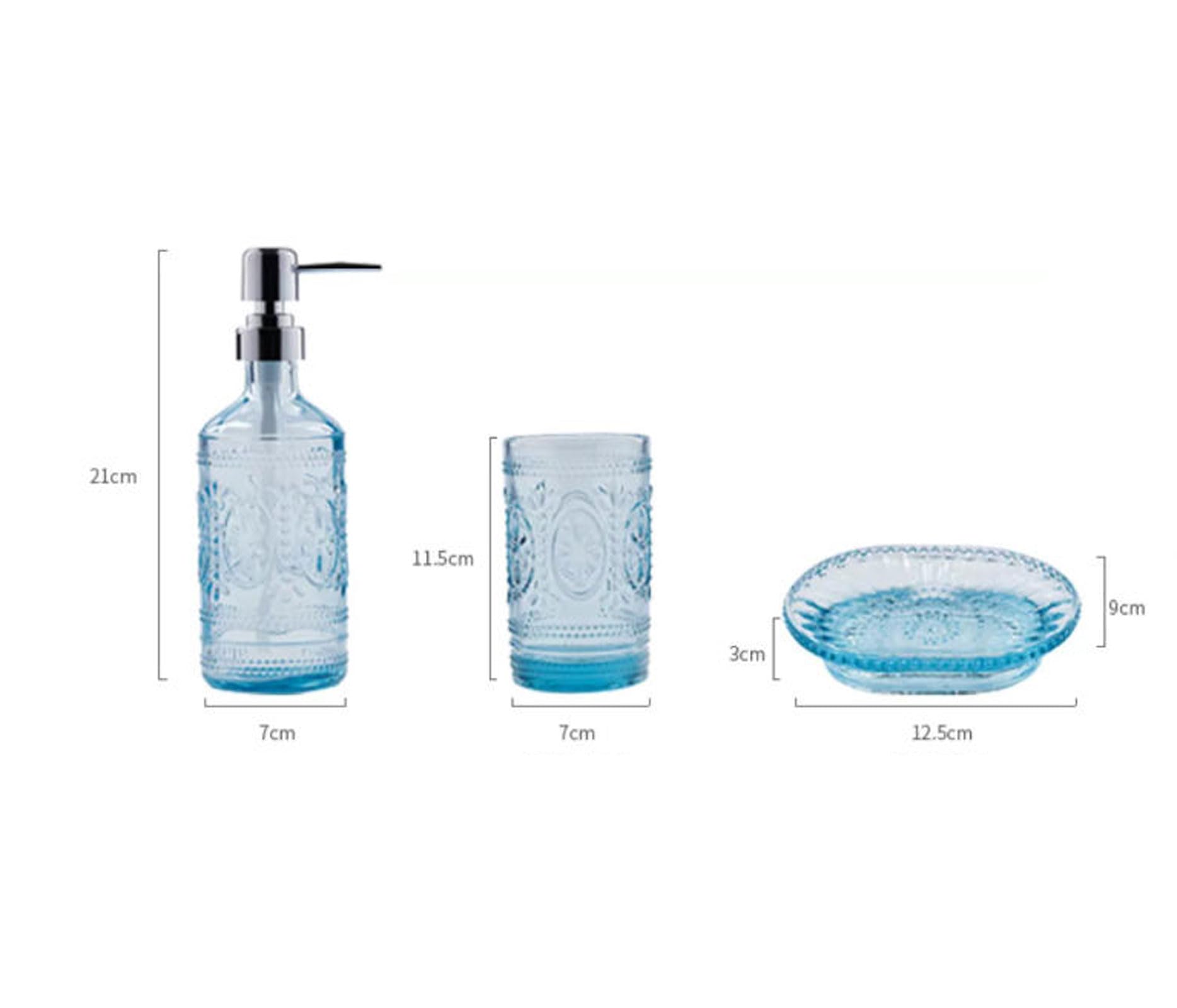 Luminexia Juego de Accesorios de baño,3 Piezas Elegante Set baño Accesorios,para el Hogar y el Hotel Incluido el Dispensador de Loción Tazas para Cepillos de Dientes Jabonera