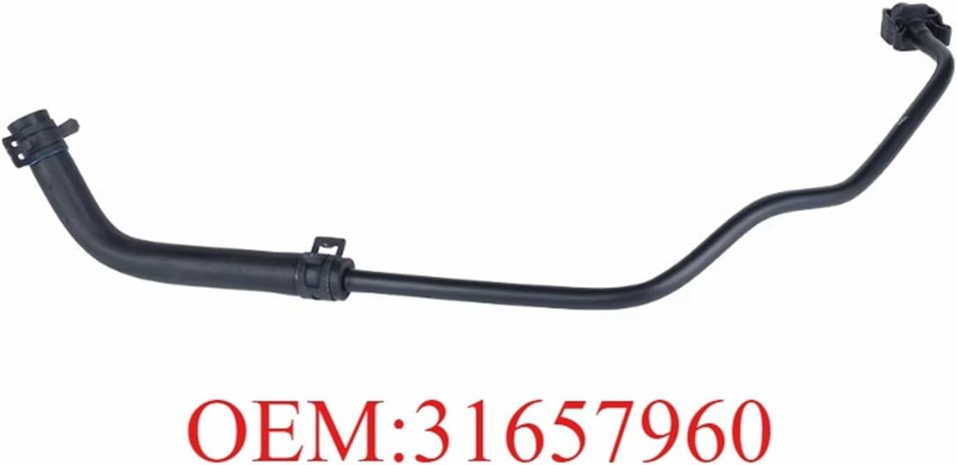 31657960 Engine Coolant Hose Compatible With Volvo V40 (2012-2019) B4164T 1.6L Turbo - OEM Replacement Cylinder Head To Radiator Vent Pipe