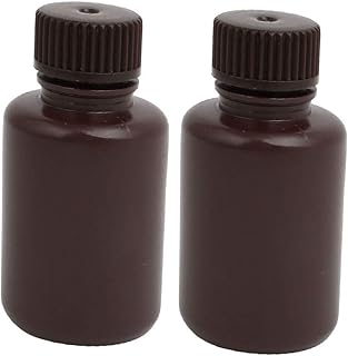New Lon0167 2PCS 100ml Featured HDPE Plastic Chemical reliable efficacy Laboratory Sealling Reagent Sample Bottle Brown(id:f1b 6d 49 535)