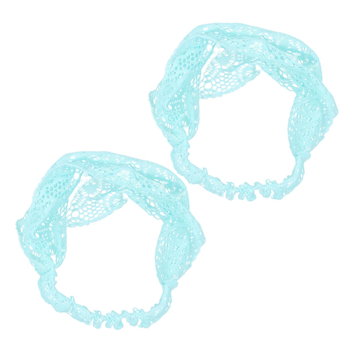 Didiseaon 4piezas Anchas De Encaje Floral Para Mujer De Accesorios De Moda Color Azul y