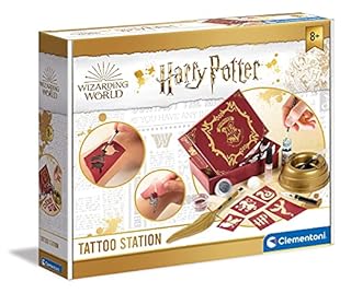 Clementoni- Harry Potter Temporary Tattoo Studio: Kids' Craft Kits for Magical Fun, Temporary Tatoos for Kids(7+ Years)