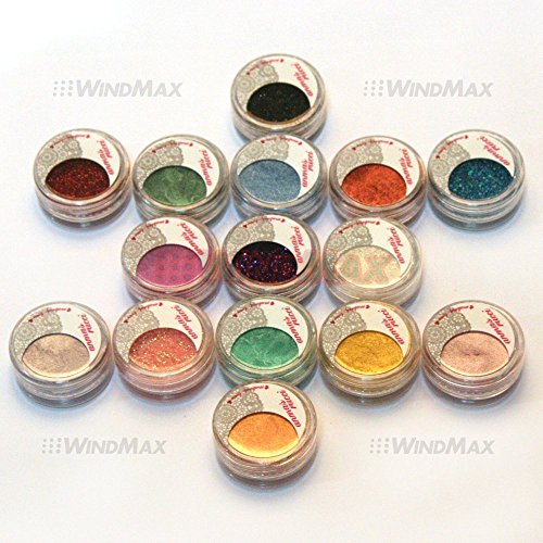 Beauty 15 Cold Metallic Colorful Glitter Shimmer Pearl Loose Eyeshadow Pigments Mineral Eye Shadow Dust Pot Powders Makeup Party Beauty Salon Cosmetic Kit #E US SELLER
