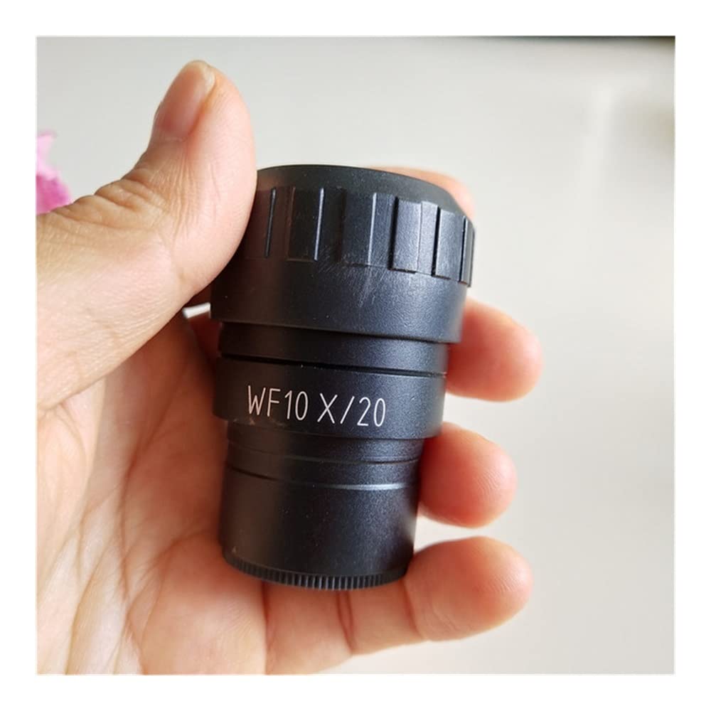 Microscope WF10X 20mm Adjustable Zoom Wide Angle Stereo Microscope Eyepiece Lens, with Micrometer Reading Scale(1pc wf10x)