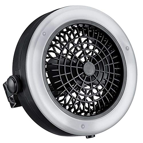 Mini LED Camping Laterne mit Deckenventilator -Tragbare Tischventilator,Leiser Zeltventilator für Outdoor, Home, Office