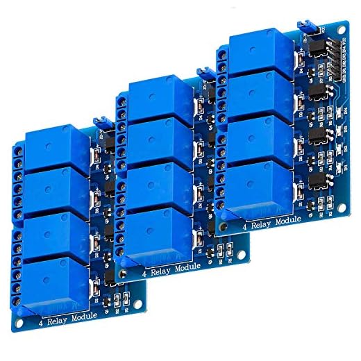 AZDelivery 3 x Modulo Relay a 4 canali 5V con Optoaccoppiatore Low-Level-Trigger compatibile con Arduino incluso un E-Book!