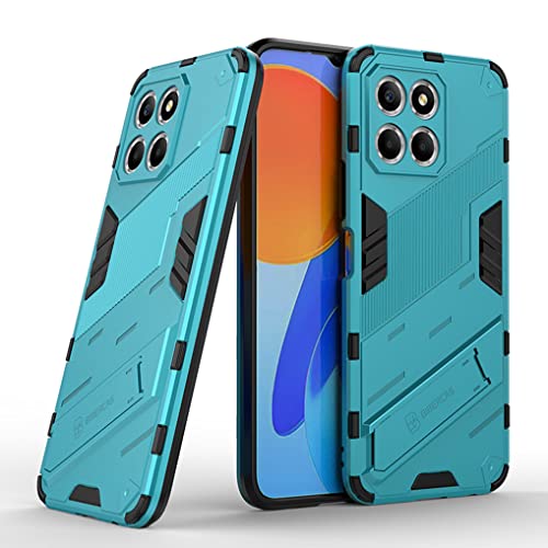 SEAHAI Funda para Honor X6 / Honor X8 5G / Honor 70 Lite Estuche, Carcasa de Antigolpes [Rugged Armour] Soporte Plegable Oculto Silicona TPU Bumper Anti-Caída Case - Azul