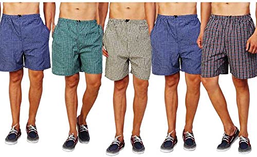 hengary Men's Cotton Checkered Boxer(Multicolor) Pack of 5-picture-54