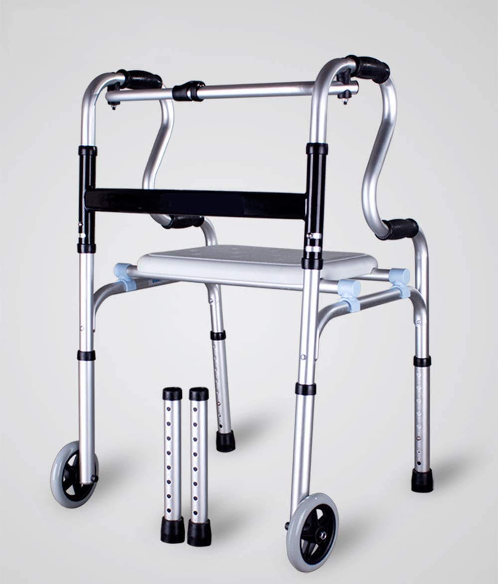 MU Mayor Que Recorre Walker Aleación de Aluminio Discapacitados Stick - Muleta Mayor Que Recorre Walker Aleación de Aluminio Discapacitados Palo Equipo Médico Trekking Polo Equipo de Rehabilitación