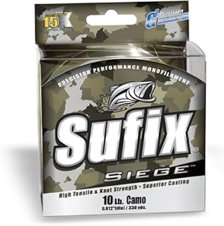 Sufix Siege 330-Yards Spool Size Fishing Line (Camo, 10-Pound)