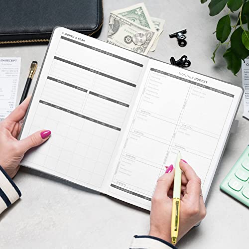 Clever Fox Budget Book - Expense Tracker Notebook. Monthly Budgeting Organizer, Finance Logbook & Accounts Book To Take Control Of Your Money. Undated Bill Tracker, Start Anytime. A5 Size - Grey #TOP5