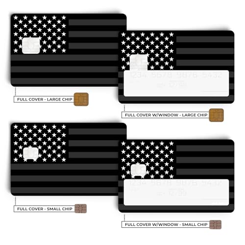 USA Flag Black Credit Card Skin Debit Card Stickers for Key, Debit, Credit, Bank Card 4PCS Card Skin for Adults2