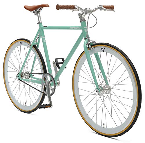 Retrospec Bicycles Mantra V2 Single Speed Fixed Gear Bicycle, Celeste, 57cm/Large - Thumbnail 2