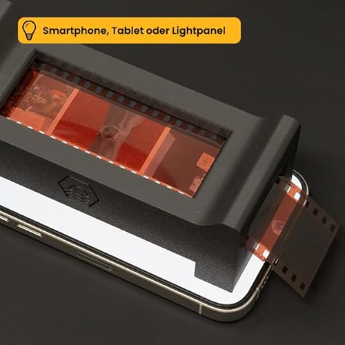 Negativhalter 35mm – Filmhalter zur Digitalisierung analoger Filme – 36 Bilder in unter 1 Minute – Ideal für Scannen mit DSLR (Mattschwarz ohne Echtholz)