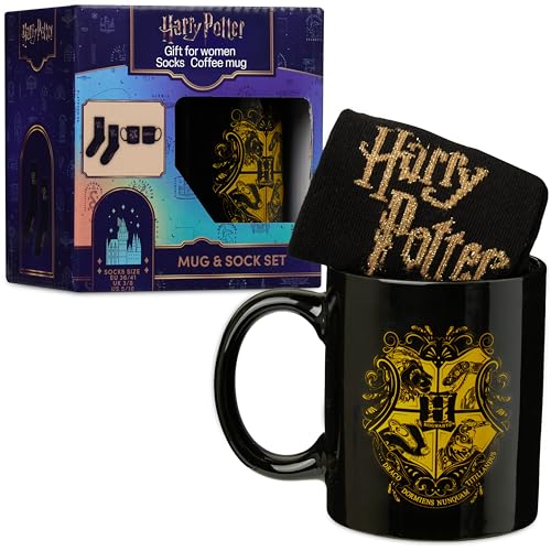 Get Trend Harry Potter Mug et Chaussettes Coffret Cadeau Femme et Ado, Tasse Céramique 340 ml et...