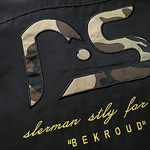 Veste à capuche pour homme style patchwork noir vêtement décontracté ample