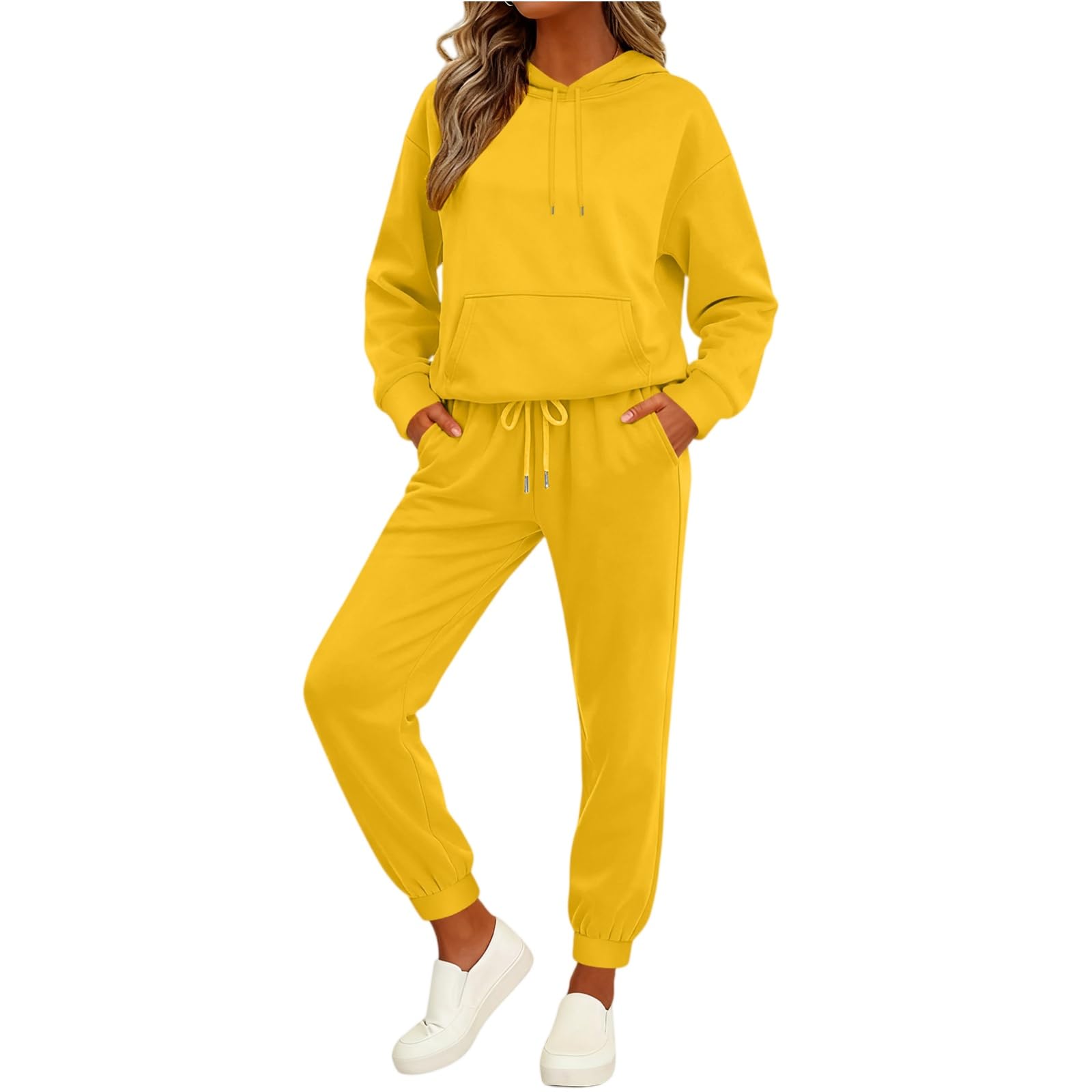 Jogging Suits for Women Fleece Jogger Sets for Women 2 Piece Oversized Hoodie and Sweatpants Sets Baggy Sweatsuits