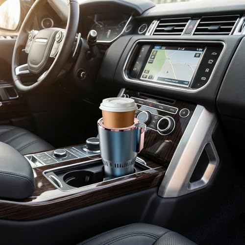 Image of Smart Car Heater & Colder Cups|Car Cup Holder|Quick Thermal Heating Cups|Car Refrigerator Quick Cooling Cups|Suitable for Most Cars (Blue)