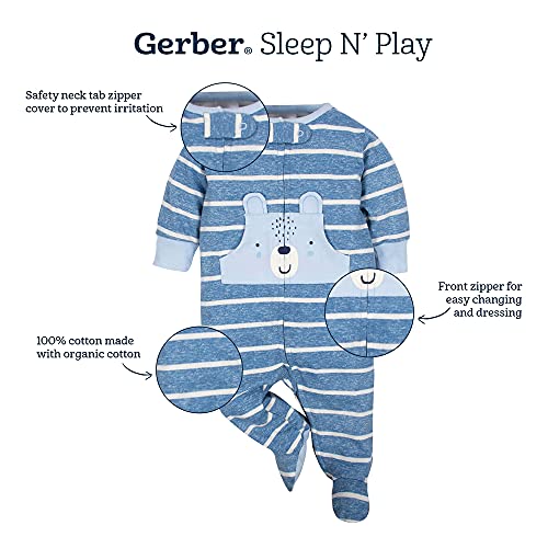 Image of Gerber Baby Boys' 2-Pack Sleep 'N Play Pajamas