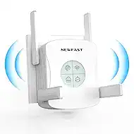 NEWFAST AX1800 WiFi Extenders Signal Booster NF-RE553, Dual Band WiFi 6 Range Extender, 5.8GHz&2.4GHz WiFi Booster for Home Covers Up to 9600 Sq.ft, AP/Router/Bridge Mode, Gigabit Port, One Tap Setup