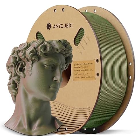 ANYCUBIC Matte PLA Filament 1.75mm,PLA Matte for 3D Printing Materials,1kg Spool (2.2lbs), Dimensional Accuracy +/- 0.02 mm,Green Brown