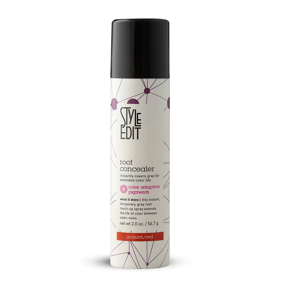 Style Edit Root Concealer Touch Up Spray | Instantly Covers Grey Roots | Professional Salon Quality Cover Up Hair Products for Women |Auburn/Red 2 Ounce (Pack of 1)