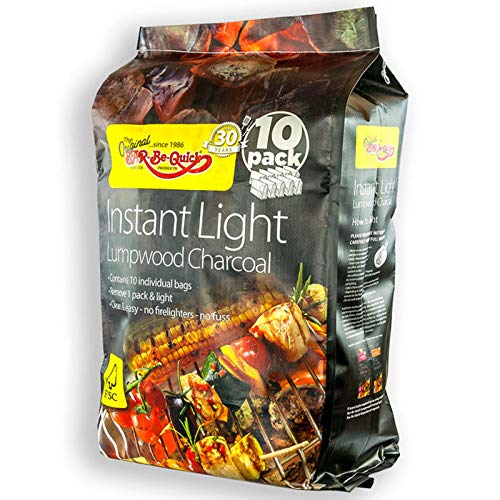 Bar-Be-Quick Instant Light Lumpwood Charcoal, 13.5kg (10 Pack)