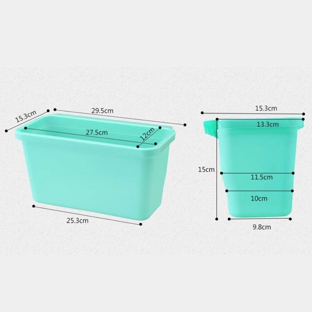 Trash Can,Portable Trash Bin Kitchen,Creative Desktop Cabinets Can Hang Household Garbage Storage Box,Pink