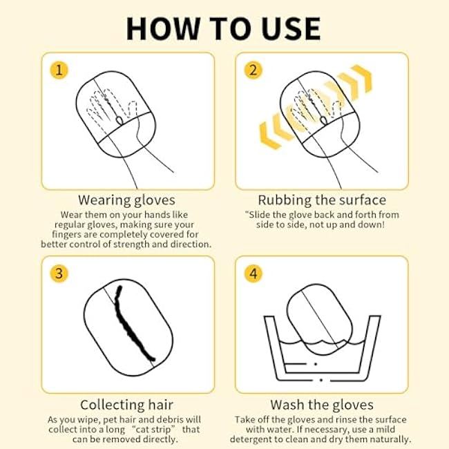 1 Pcs Pets Static Removal Gloves, Reusable Cat Dog Electrostatic Hair Remover Grooming Glove Tool-Y5UzjjfV