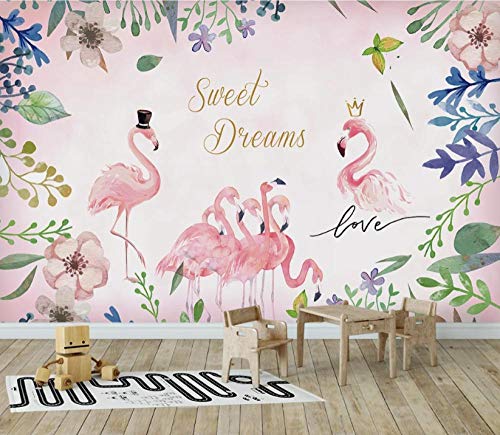 Papier peint panoramique flamant rose pour une ambiance évasion poétique