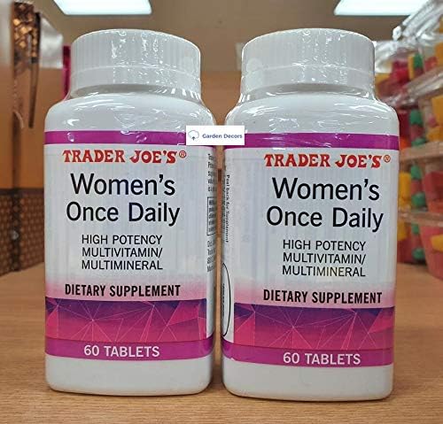 Trader Joe's Multivitamínico/multimineral de alta potencia para mujer, una vez al día, 60 tabletas (dos botellas)