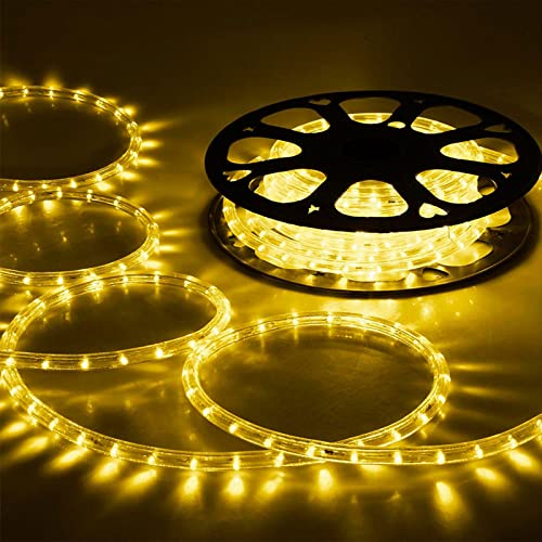 image for Jnaurb 50ft 360 LED Rope Lights Outdoor, Connectable and Flexible Tube