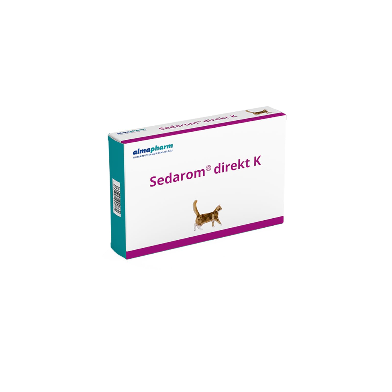 almapharm Sedarom Direct K | Paquete doble | 2 x 72 pastillas | Alimento complementario para gatos | Para apoyar el metabolismo nervioso para proteger el estrés