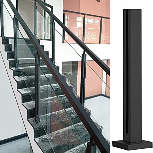 Stainless Steel Railing Post - Vertical Balustrade Column for Decks, Stairs & Outdoor Use, Fits 3/8" & 1/2" Panels, Perfect for Villas & Lofts, Durable & Stylish