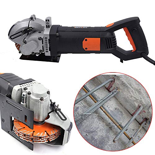OUKANING Handkreissäge 4800W Mauernutfräse Elektrische Mauernutfräse Schlitzfräser Wandschlitzer 42mm 5 Trennscheiben – Bild 4