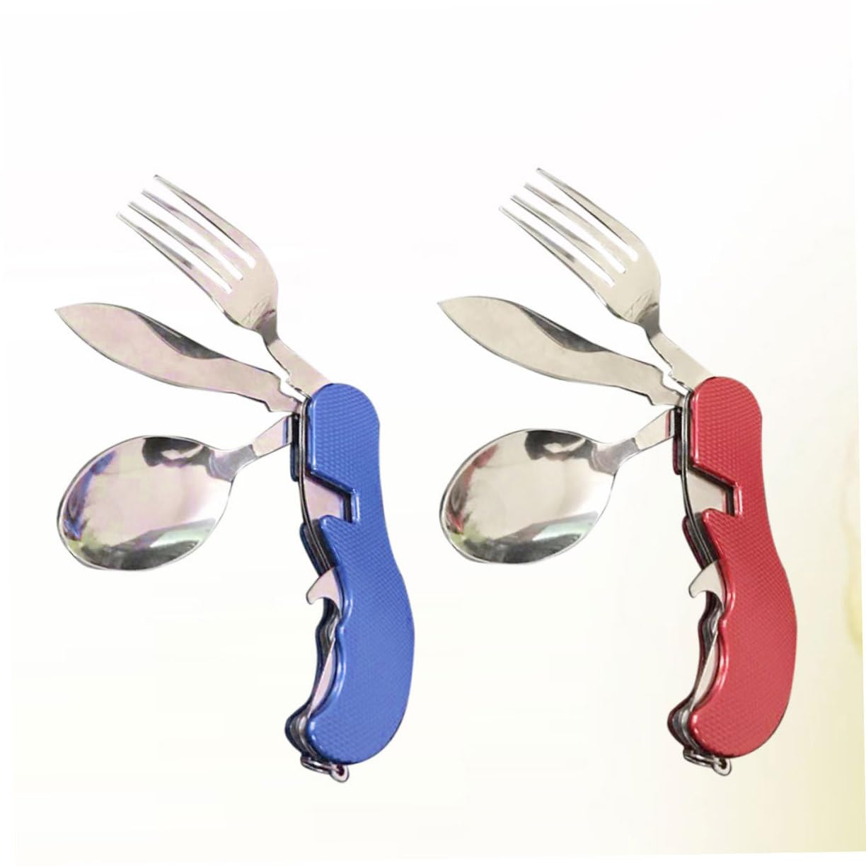 Yardwe 3 Set Forchetta Cucchiaio Bacchette Stoviglie Pieghevoli Portatili Posate Ambientali
