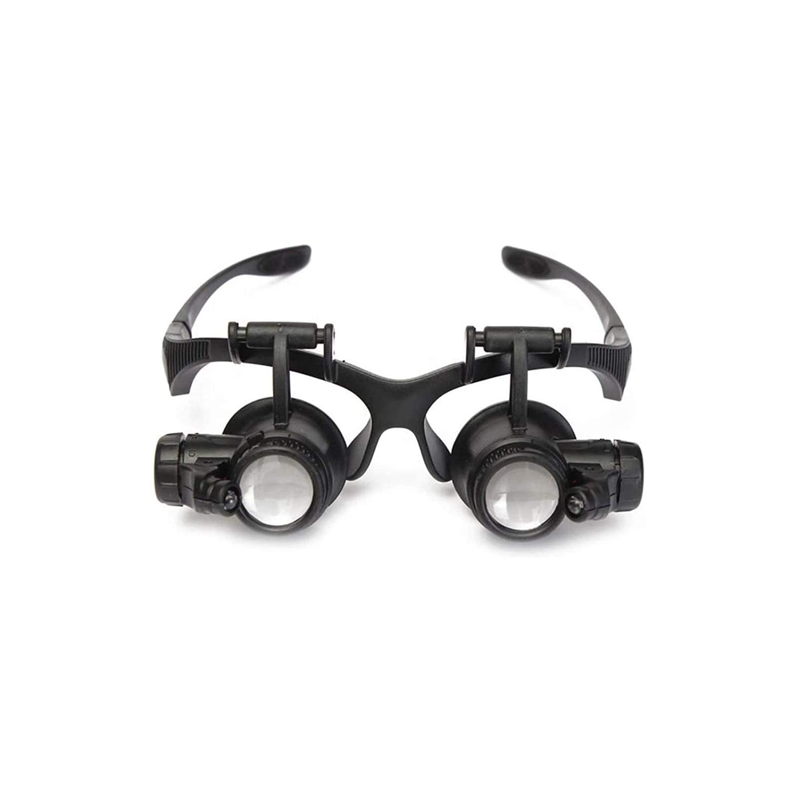 Lupa na opasce na głowę, mocowanie na głowęOświetlone szkła powiększające, Opaska na okulary do noszenia na głowie Lupa 10X 15X 20X 25X LED Podwójne oko Jubiler Naprawa zegarków Lupy do wyceny
