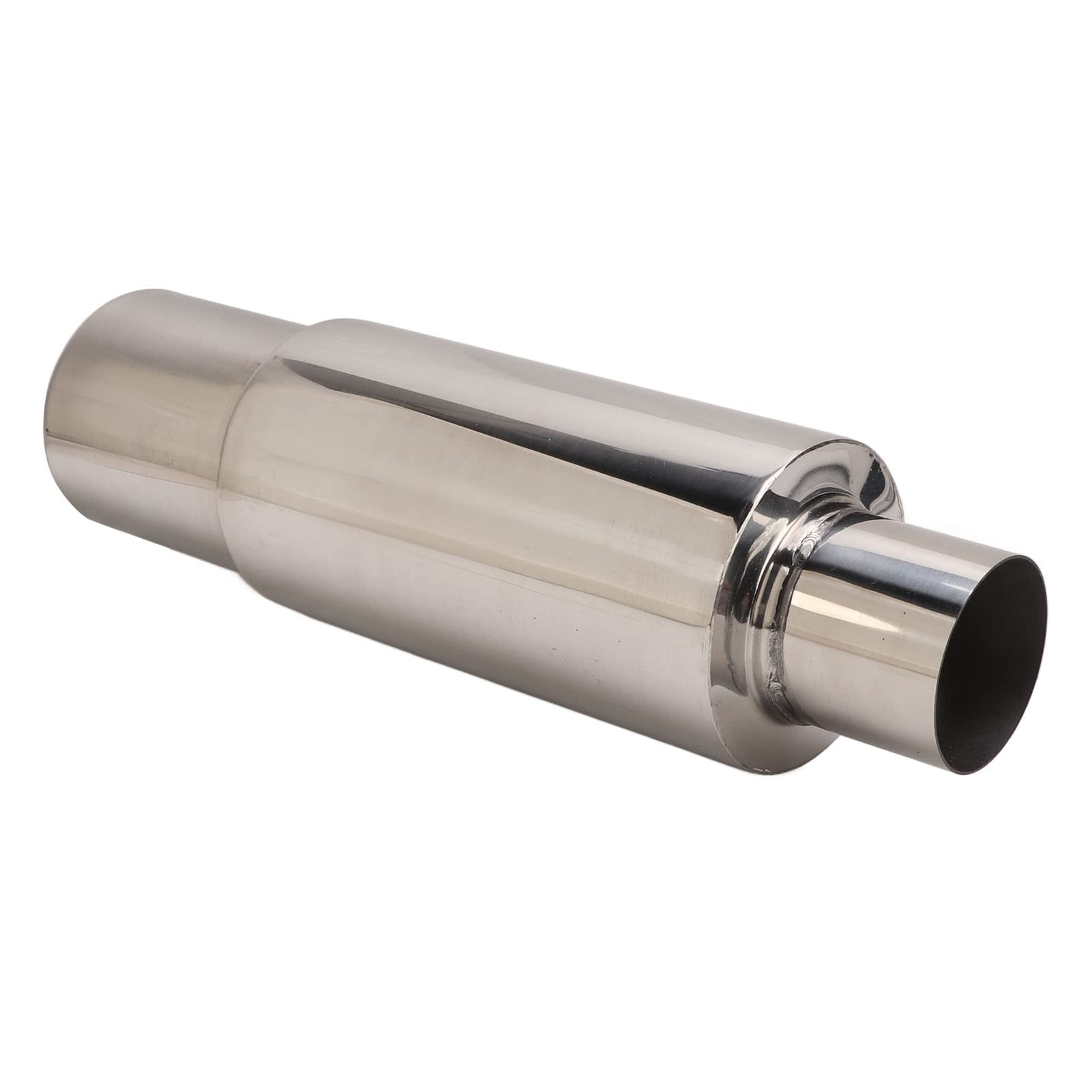 Silenciador De Escape, Silenciador De Escape De Acero Inoxidable, Resonador, Entrada De 2,5 Pulgadas, Salida De 3,5 Pulgadas, Tubo De Cola Universal Para Coche