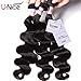 UNice Hair Malaysian Body Wave 3 Bundles, 100% Unprocessed Virgin Human Hair Weave Extensions, Natural Color 95-100g/pc (18 20 22 inches)