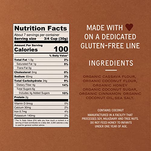 Lovebird Gluten Free Cereal Cinnamon 3 Pack - Organic Grain Free Cereals Paleo Aip Dairy Free Keto Friendly No Refined Sugar Healthy Snacks For Kids, Adults #TOP1