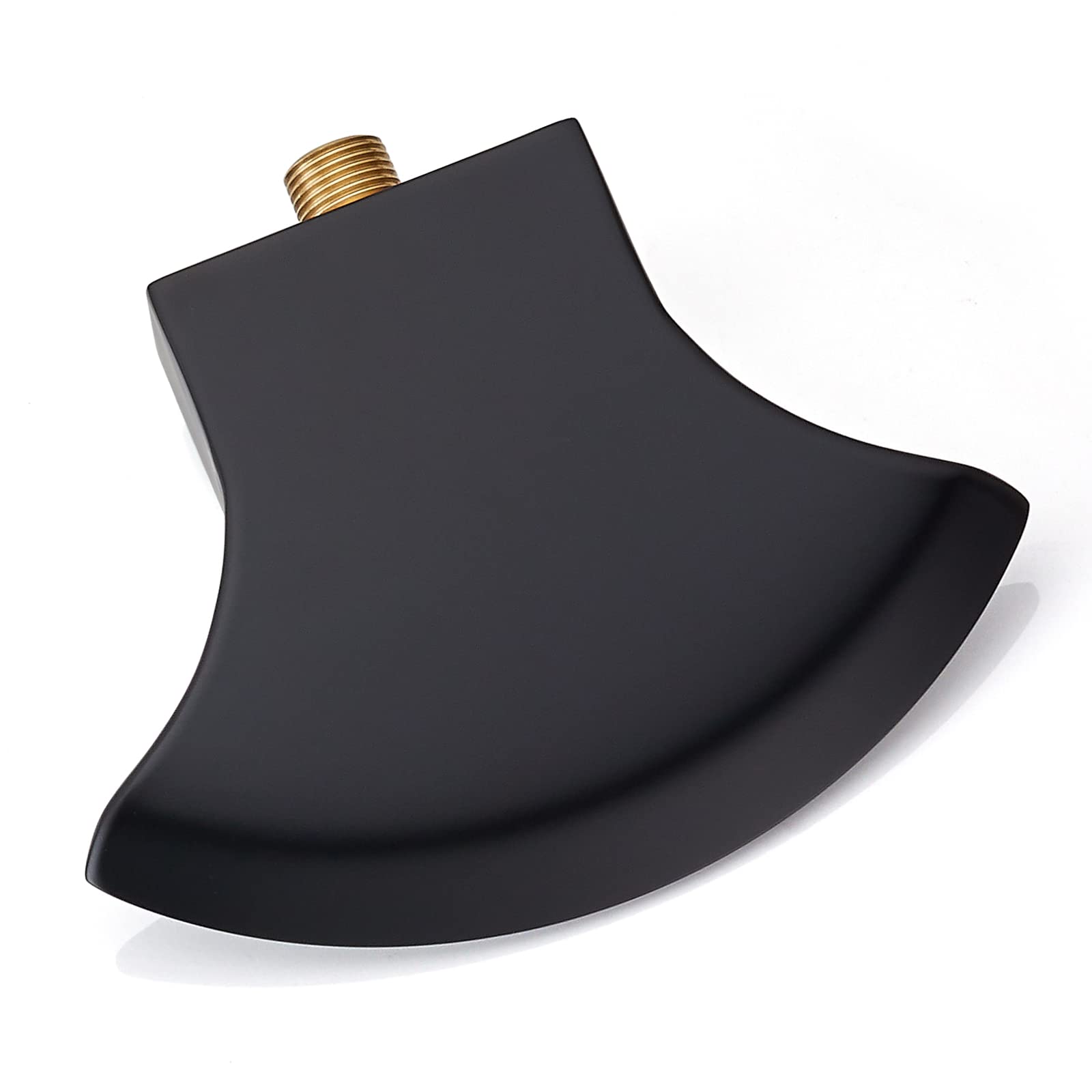 Midanya Boquilla de bañera para grifo de ducha, boquilla de bañera, color negro mate, montaje en pared, grifo de cascada, boquilla de llenado de alto flujo, boquilla de cascada para baño