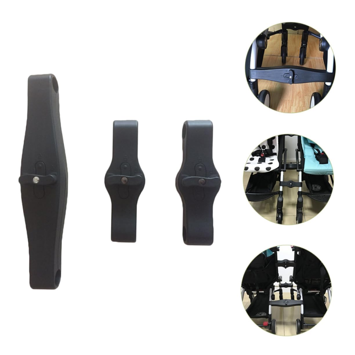 SOIMISS 3 piezas Conectores Ajustables para Cochecito Doble Accesorio para Sillas de Paseo Gemelos Material PP Resistente y Ligero Fácil Uso para Padres y Cuidadores