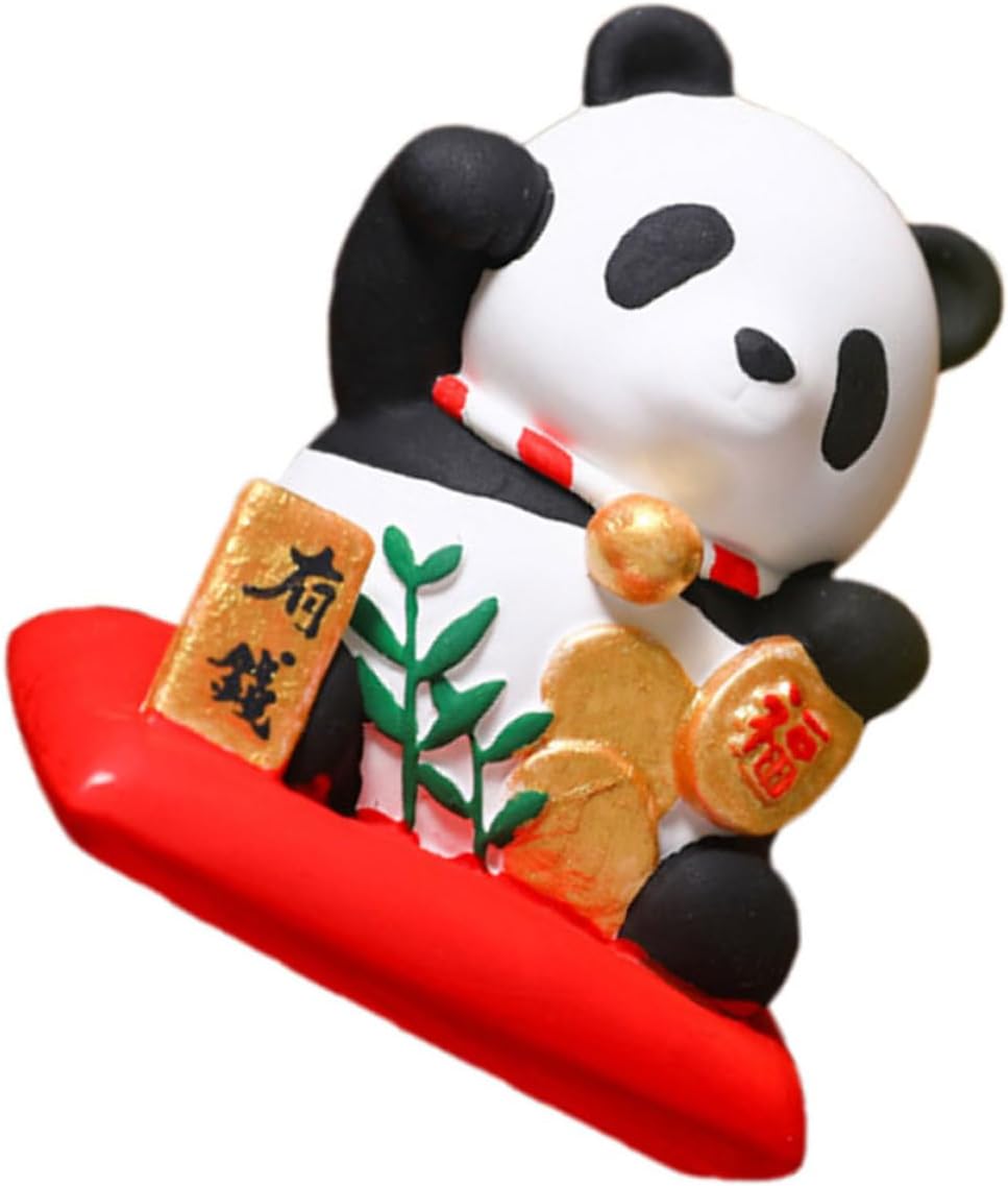 Cabilock Non-Electric Calming Panda-Shaped Stone Plaster Aroma Diffuser Fragrant Decoration Adds Aroma, Unique Design Meditation Oil Diffuser for Home and Office Car Dashboard