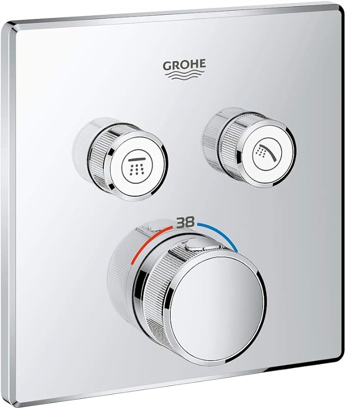 Grohe Grohtherm SmartControl - Termostato cuadrado para ducha y baño con…