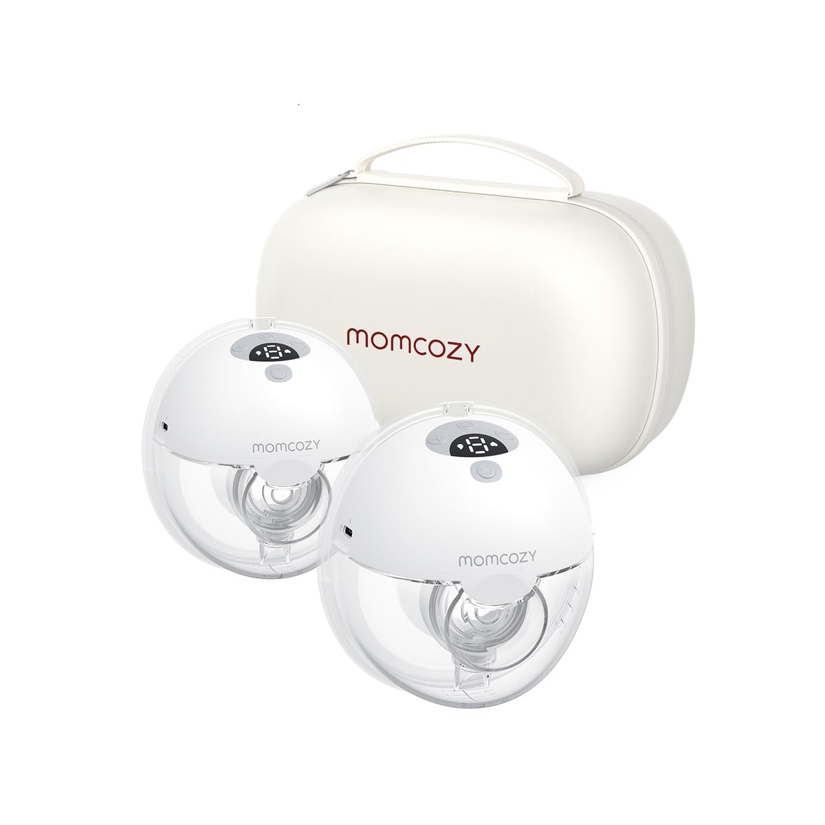 Momcozy Lot de 2 tire-Lait Mains libres M5, Double Bride scellée avec 3 Modes et 9 niveaux, 24 mm, gris