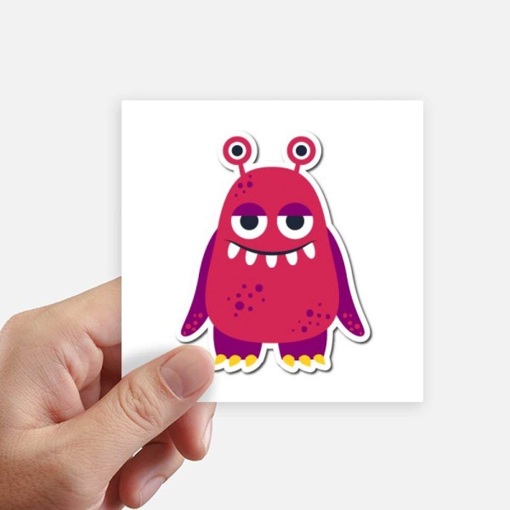 Autocollant univers monstre rose 8 pièces stickers carrés multicolores haute définition
