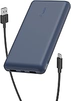 Vista 20 de Belkin Cargador portátil, banco de energía USB C de 20000 mAh con 1 puerto USB-C y 2 puertos USB-A, 15 W con cable tipo A a tipo C - iPhone 17, Air