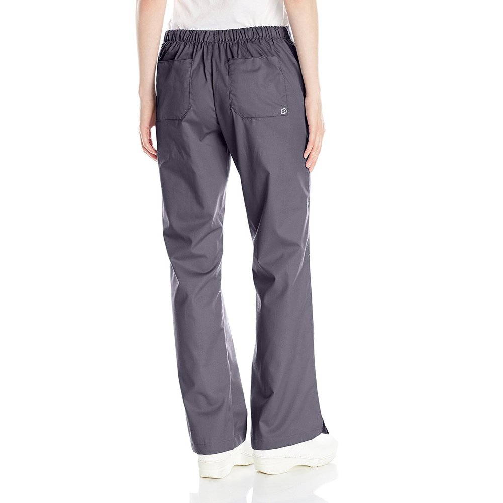 WonderWink Women's Wonderwork Flare Leg Scrub Pant, Pewter, Small/Tall